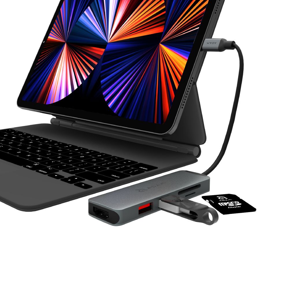 ADAM Elements Casa Hub A05-USB-C 3.1 Gen2 & 4K 60Hz 5-in-1 - Grey