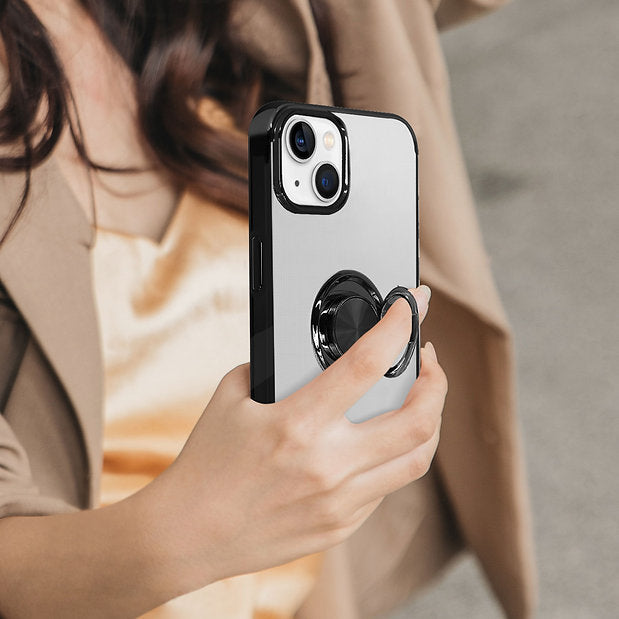 HYPHEN AXIO Clear Ring Case for iPhone 14 Plus - Black