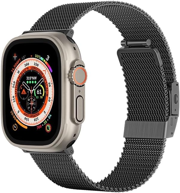 AmazingThing Titan Metal Strap for Apple Watch 41mm - Black