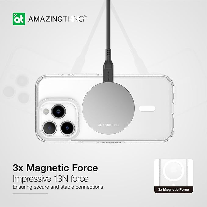 AmazingThings Titan Pro Magnetic Case for iPhone 15 Pro Max - Clear