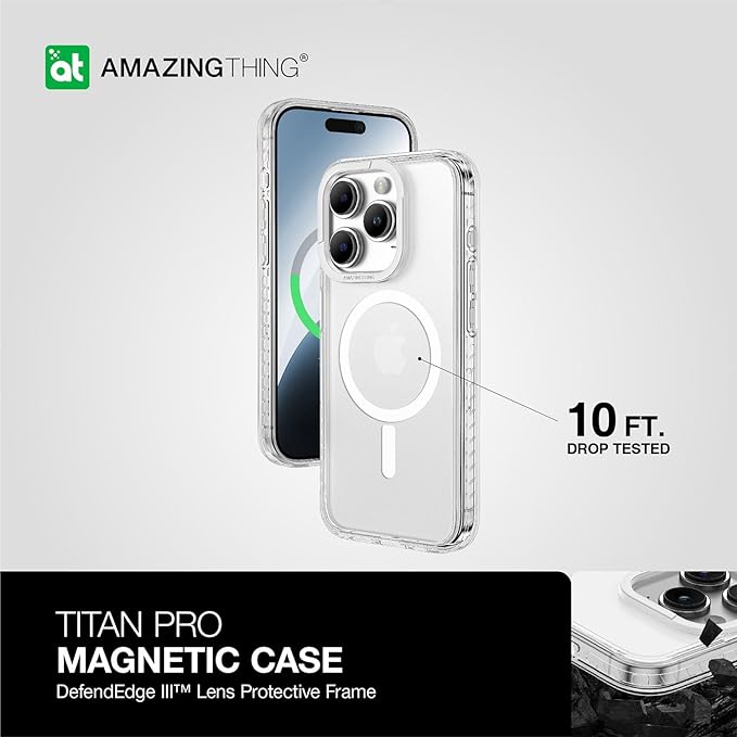 AmazingThings Titan Pro Magnetic Case for iPhone 15 Pro Max - Clear