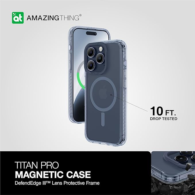 AmazingThings Titan Pro Magnetic Case for iPhone 15 Pro Max - Blue
