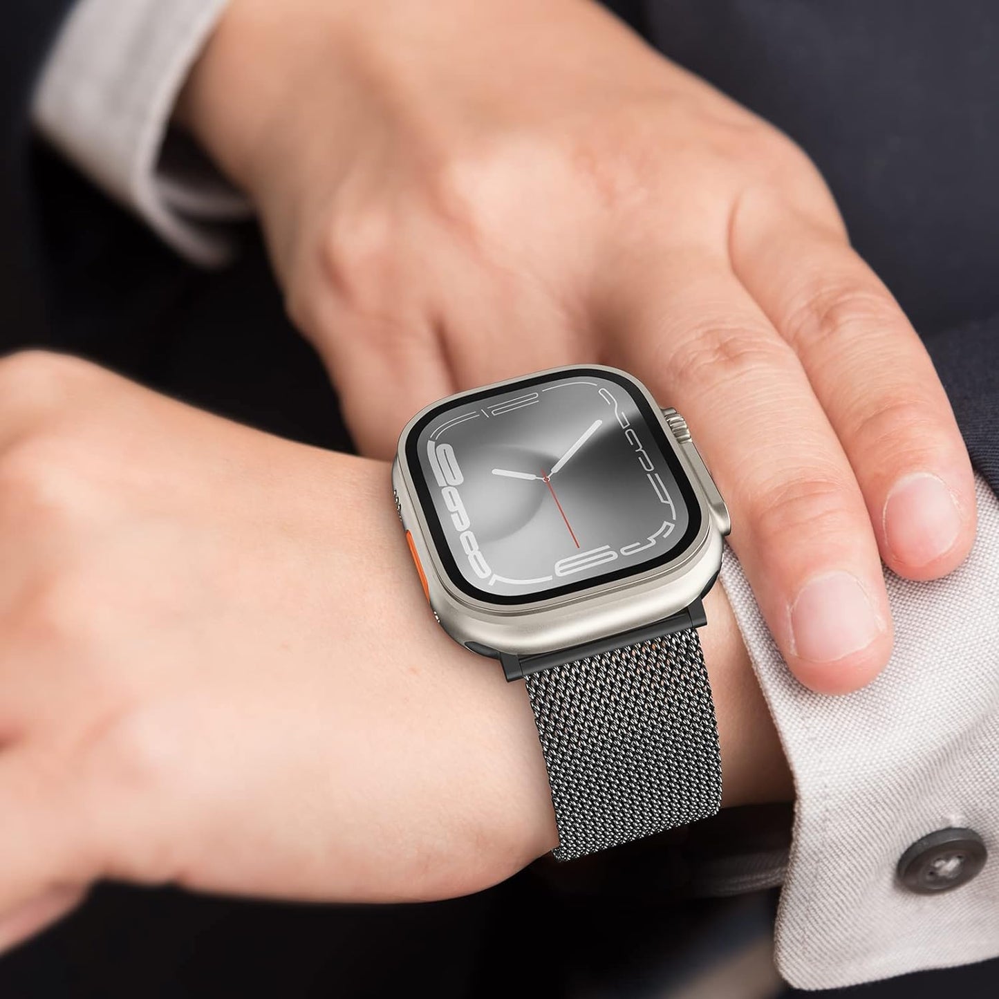 AmazingThing Titan Metal Strap for Apple Watch 41mm - Black