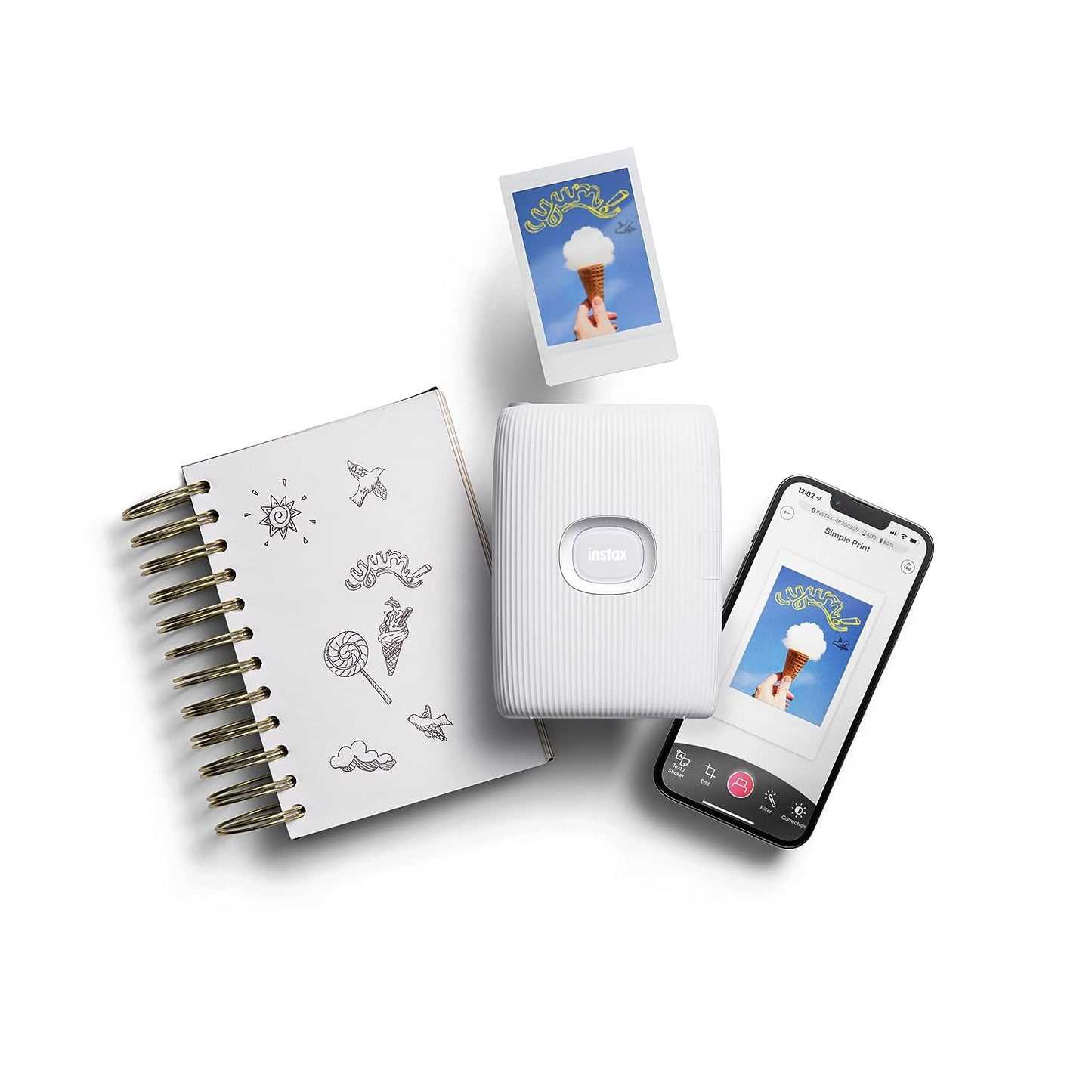 Fujifilm Instax Mini Link 2 Standalone Printer - White