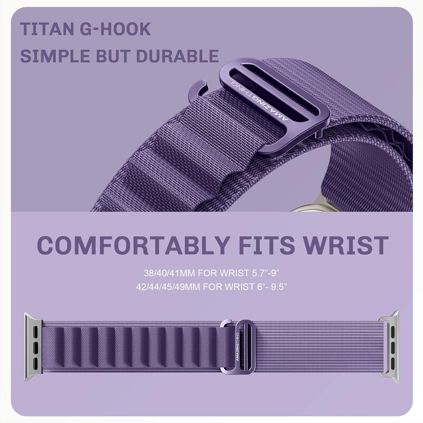 AmazingThing Titan Sports Strap for Apple Watch Ultra - Purple
