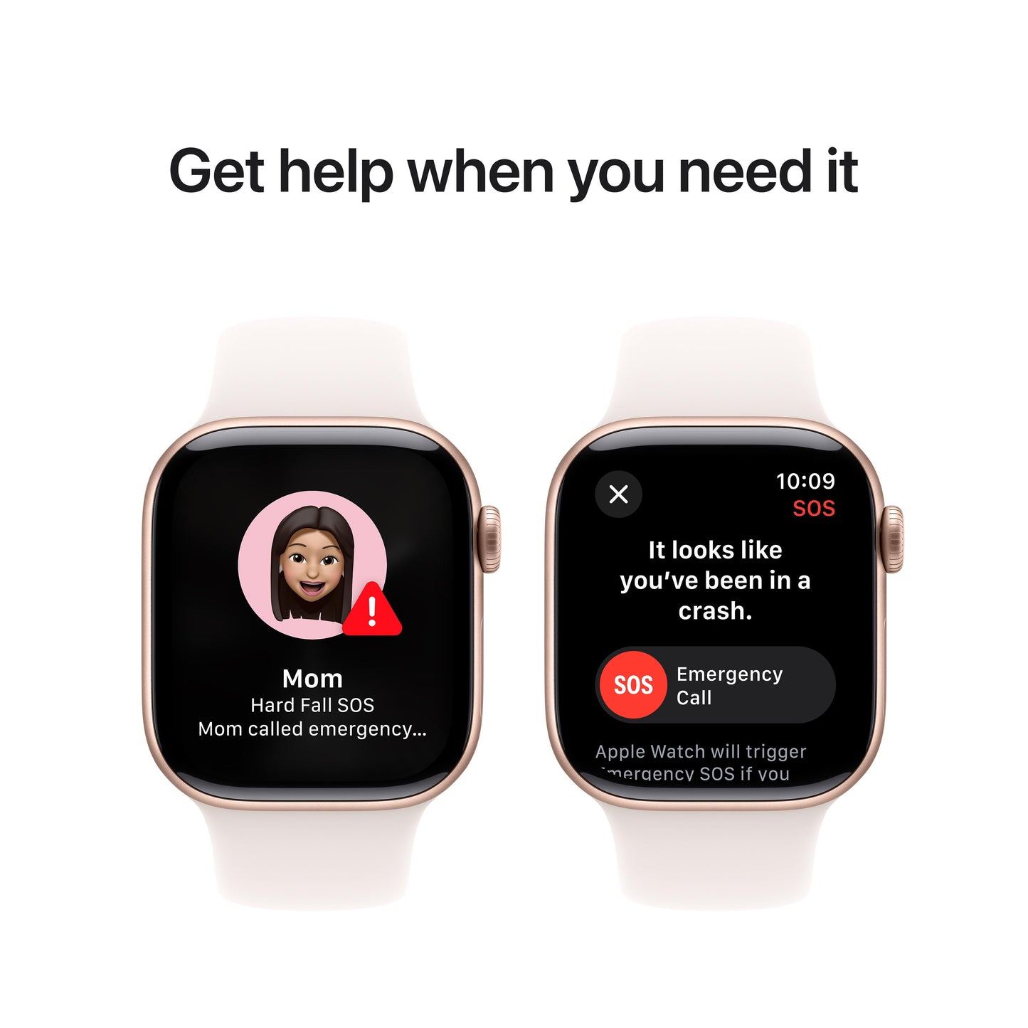 Apple Watch Series 10 GPS + Cellular 42mm Rose Gold Aluminium Case with Light Blush Sport Band - S/M