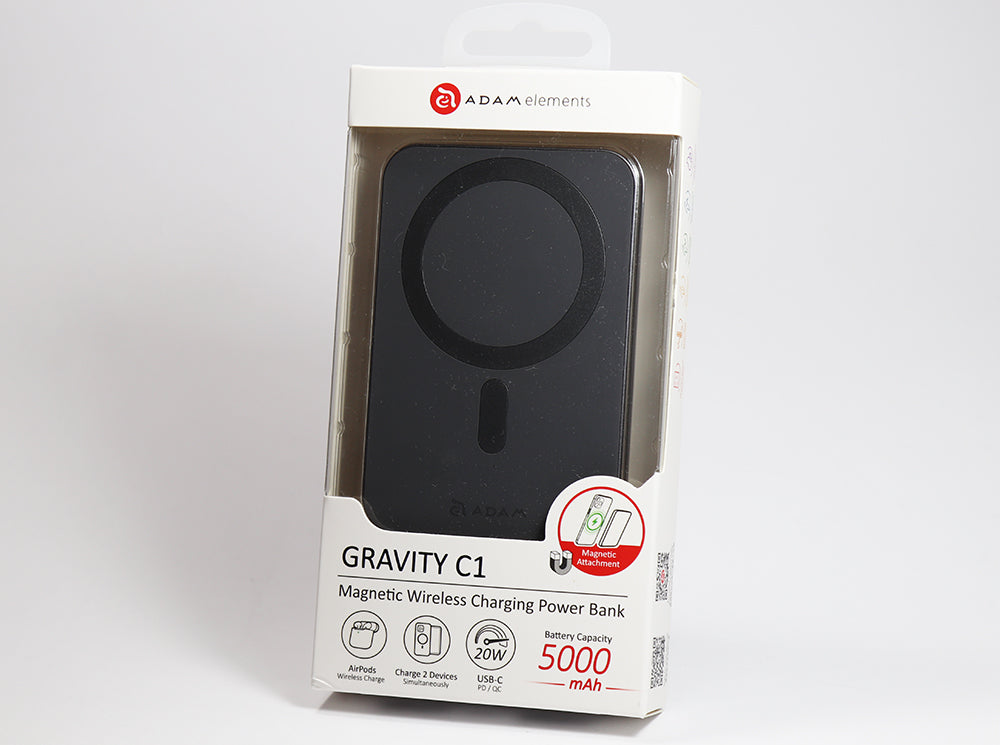 Adam Elements GRAVITY C1 Magnetic Wireless Charging PowerBank-Grey