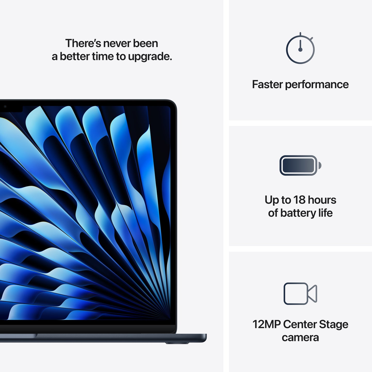 15-inch MacBook Air: Apple M4 chip with 10-core CPU and 10-core GPU, 256GB SSD - Midnight