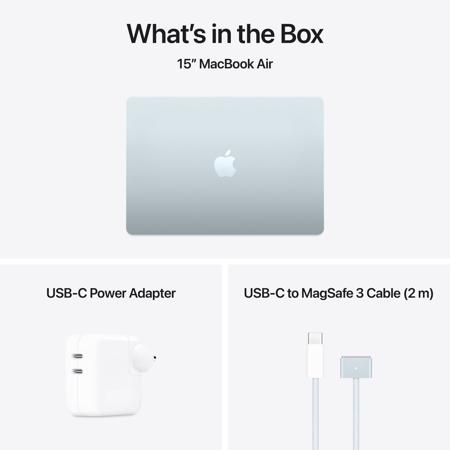 15-inch MacBook Air: Apple M4 chip with 10-core CPU and 10-core GPU, 512GB SSD - Sky Blue