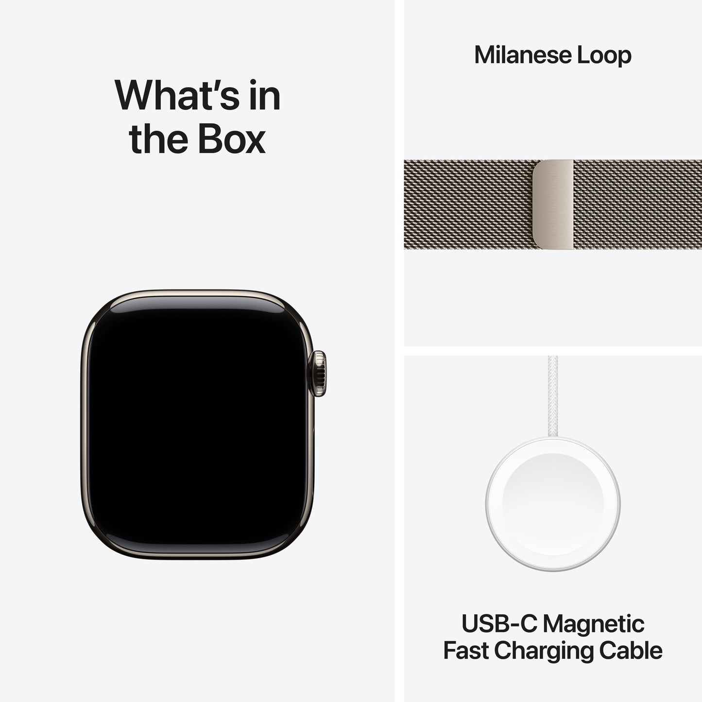 Apple Watch Series 11 GPS + Cellular 42mm Natural Titanium Case with Natural Milanese Loop