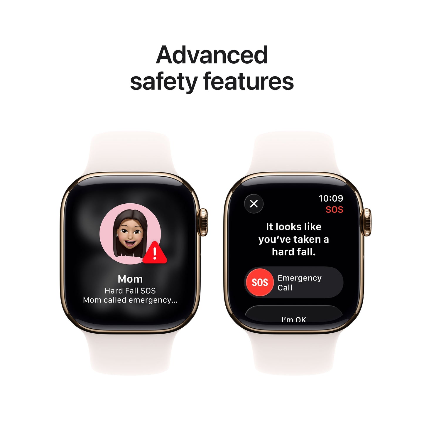 Apple Watch Series 11 GPS + Cellular 42mm Gold Titanium Case with Light Blush Sport Band - S/M