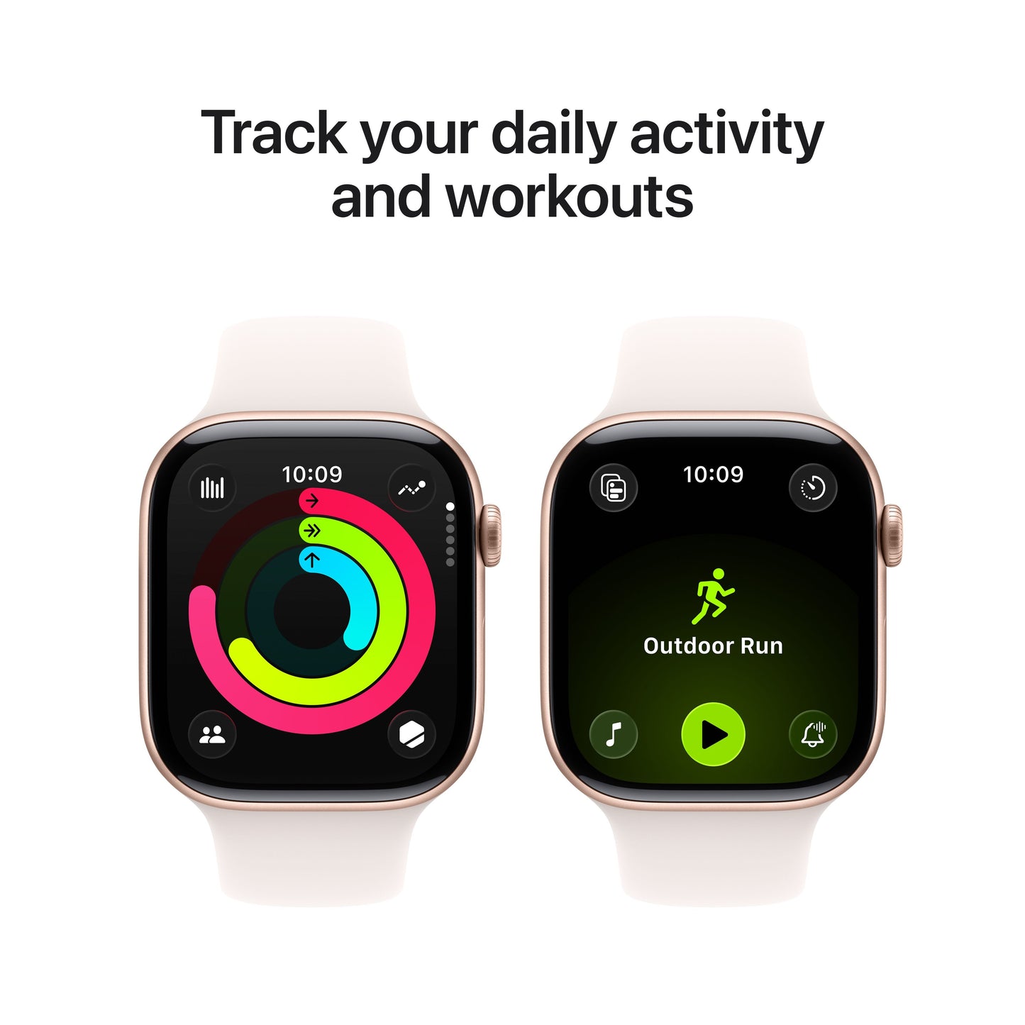 Apple Watch Series 11 GPS 46mm Rose Gold Aluminium Case with Light Blush Sport Band - M/L