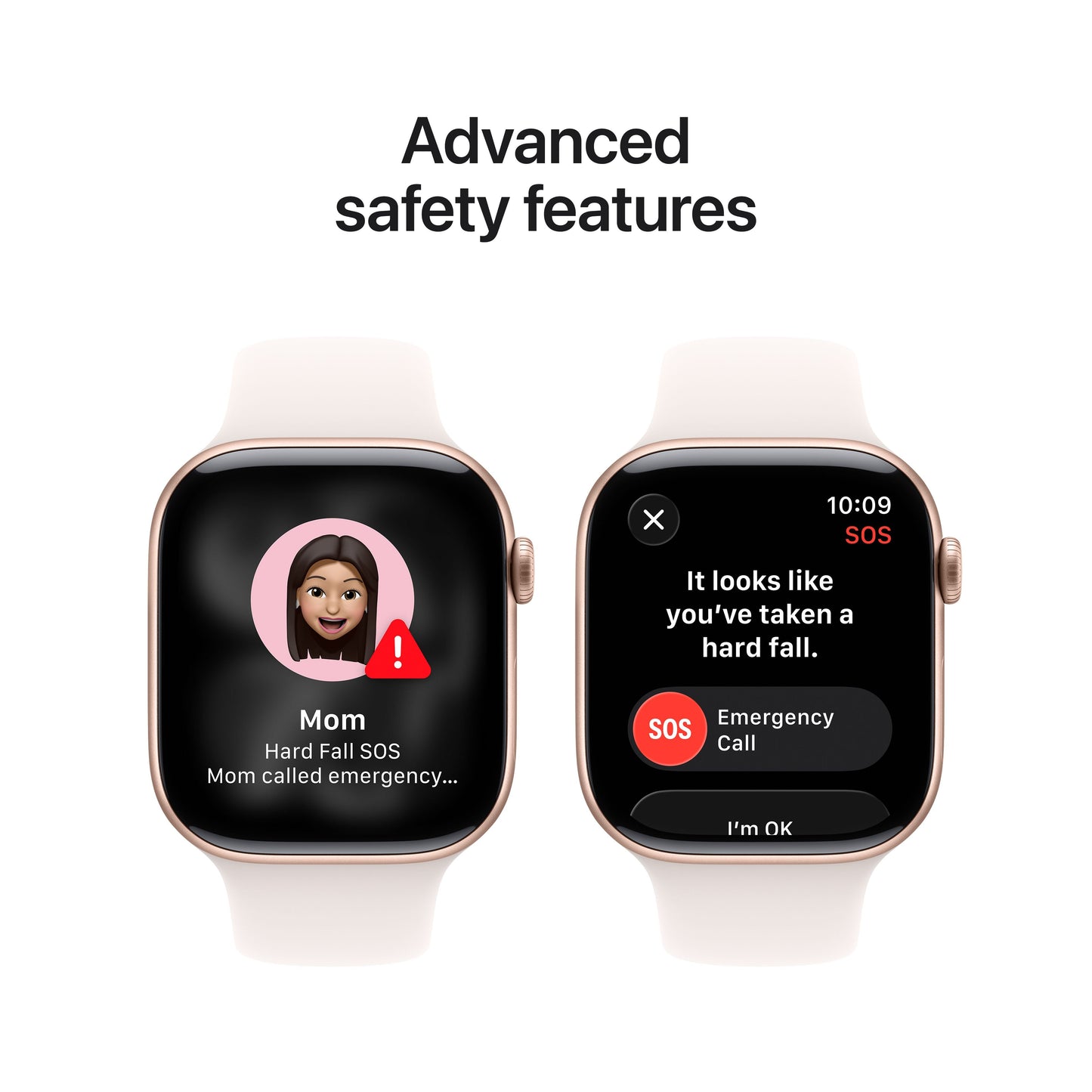 Apple Watch Series 11 GPS 46mm Rose Gold Aluminium Case with Light Blush Sport Band - M/L