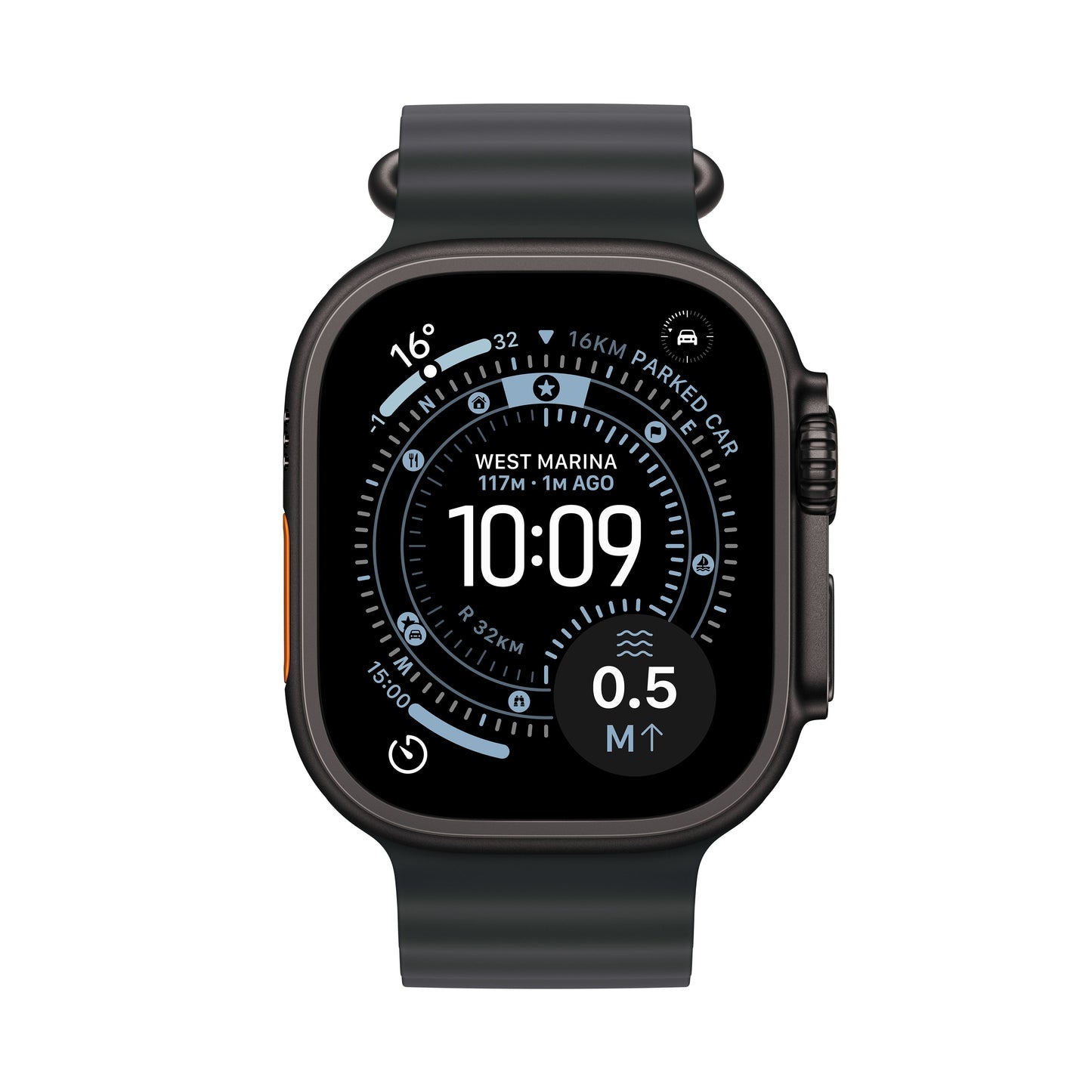 Apple Watch Ultra 3 GPS + Cellular 49mm Black Titanium Case with Black Ocean Band