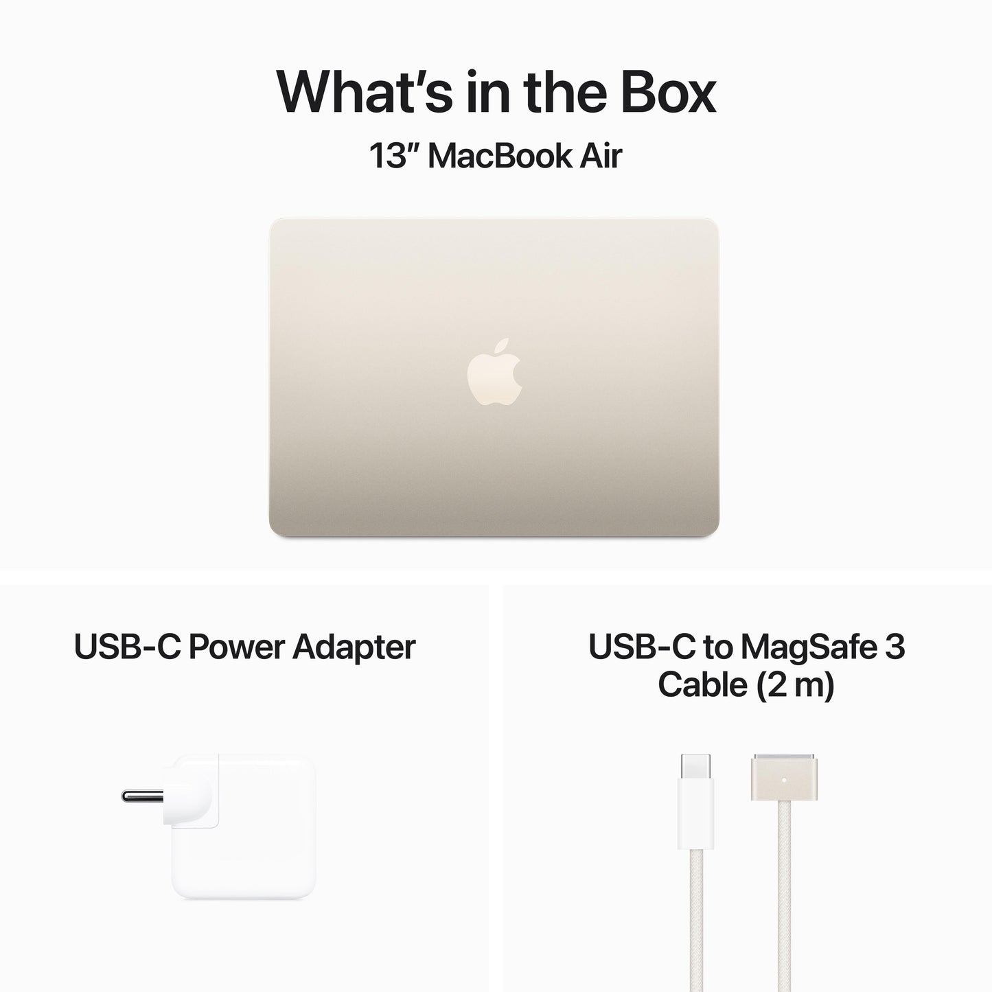 13-inch MacBook Air: Apple M3 chip with 8?core CPU and 8?core GPU, 256GB SSD - Starlight