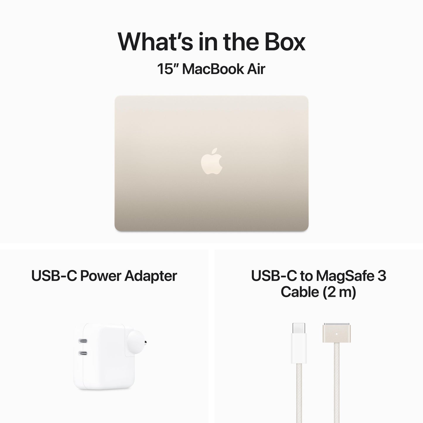 15-inch MacBook Air: Apple M3 chip with 8?core CPU and 10?core GPU, 256GB SSD - Starlight