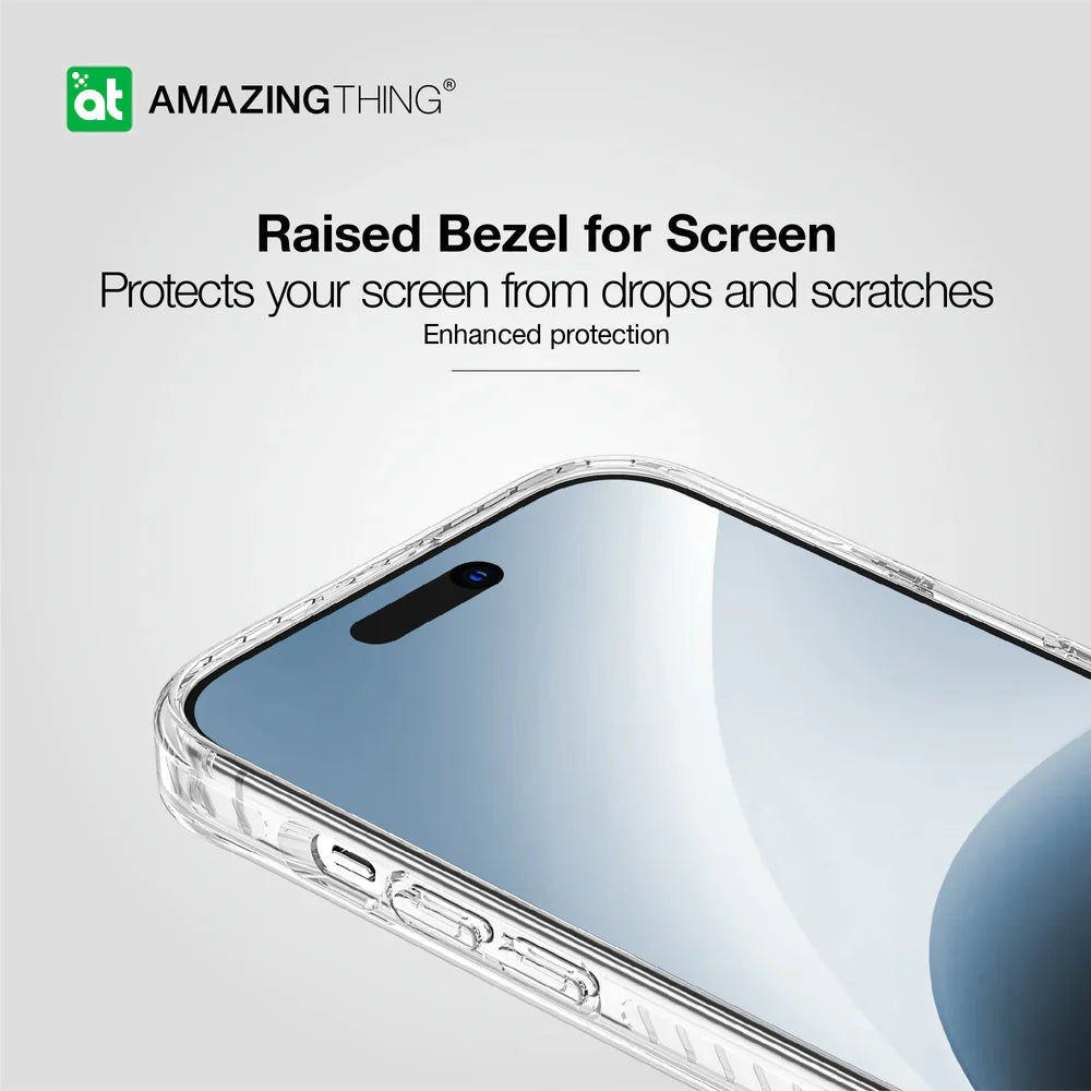 AmazingThing Titan Pro Drop-proof Case for iPhone 15 - Clear