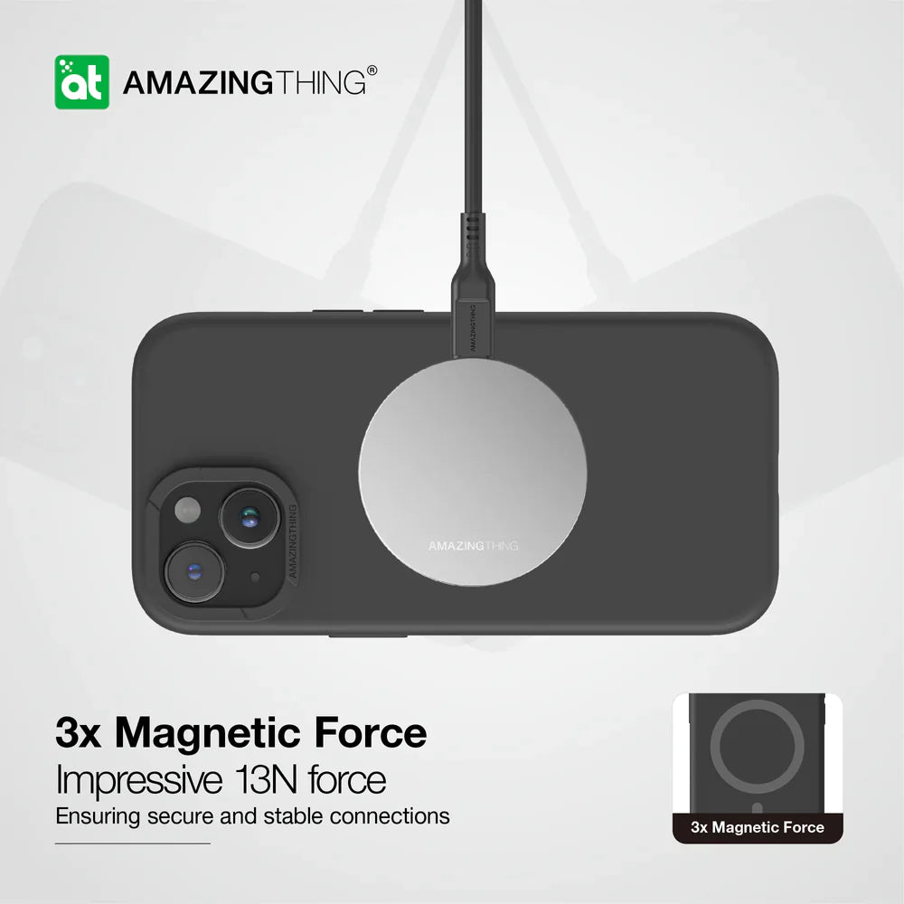 AmazingThing Smoothie Magnetic Case for iPhone 15 Plus - Black