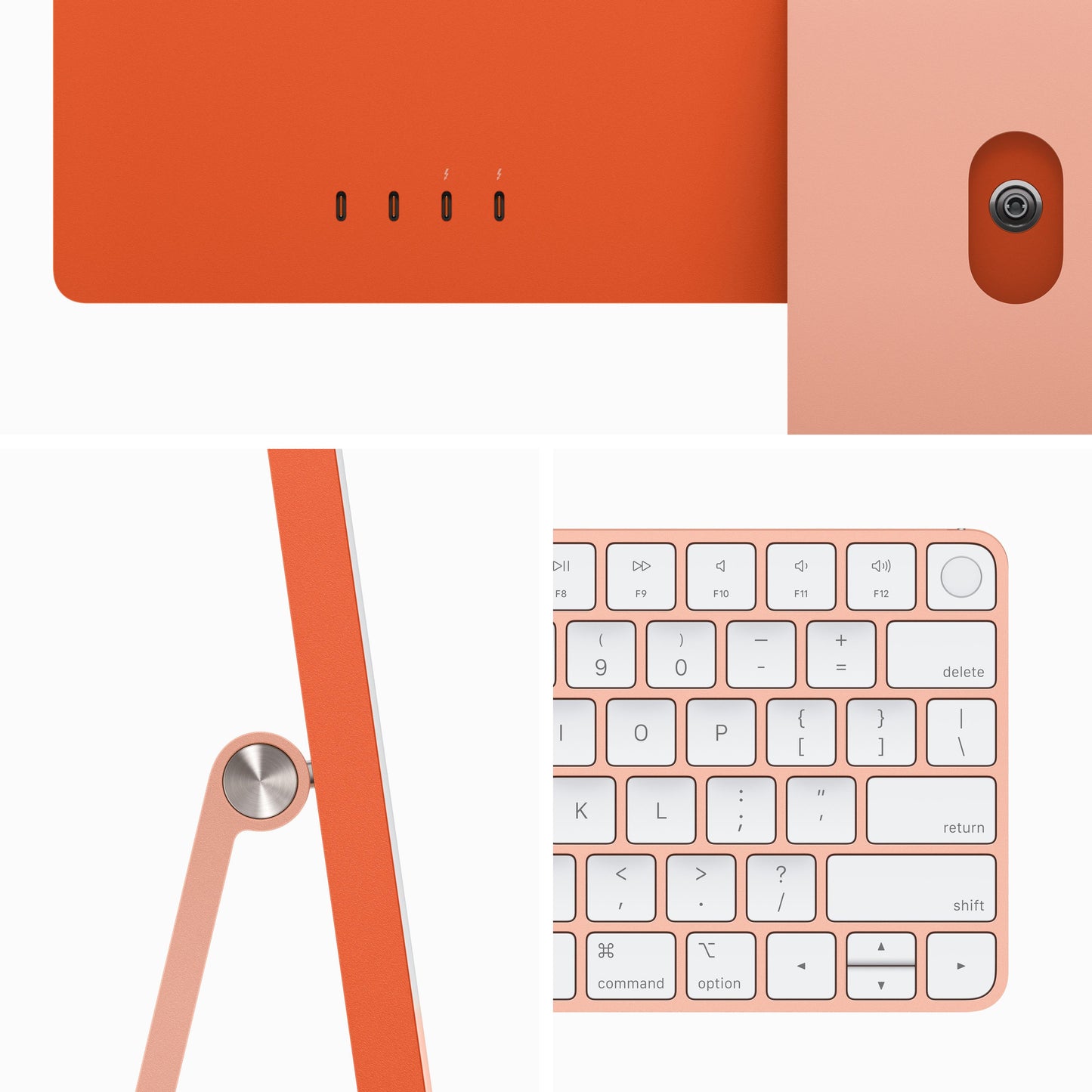 24-inch iMac with Retina 4.5K display: Apple M3 chip with 8?core CPU and 10?core GPU, 256GB SSD - Orange