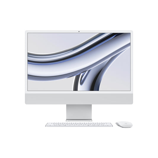 24-inch iMac with Retina 4.5K display: Apple M3 chip with 8?core CPU and 10?core GPU, 256GB SSD - Silver
