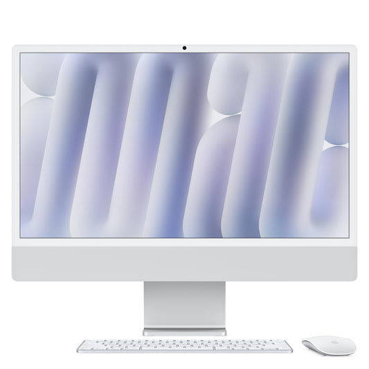 24-inch iMac with Retina 4.5K display: Apple M4 chip with 8-core CPU and 8-core GPU, 256GB SSD - Silver