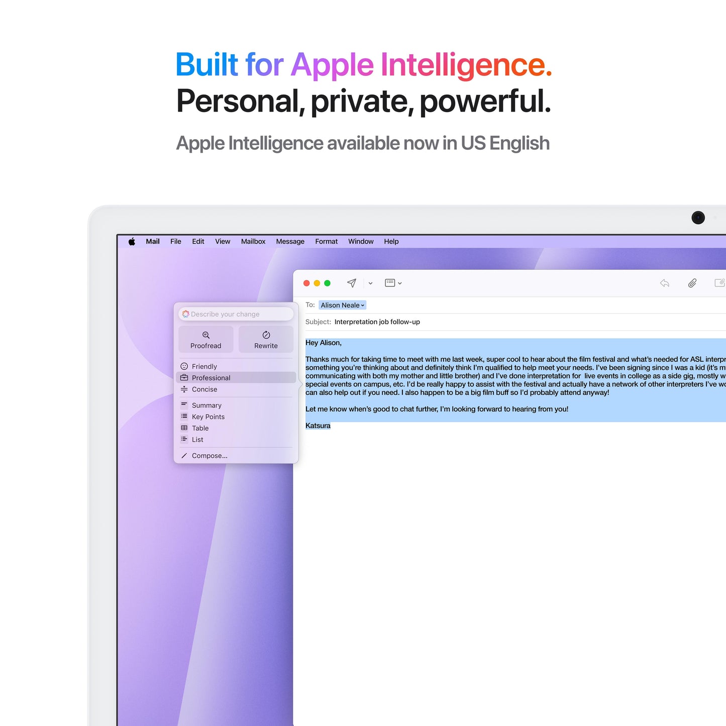 24-inch iMac with Retina 4.5K display: Apple M4 chip with 10-core CPU and 10-core GPU, 512GB SSD - Purple