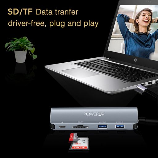 Powerup ELITE PLUS USB-C HUB 6IN1 (HDMI-LAN)