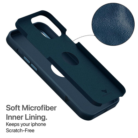 vaku-luxos®-lexza-leather-logocut-case-for-iphone-14-sierra-blue8905129027391