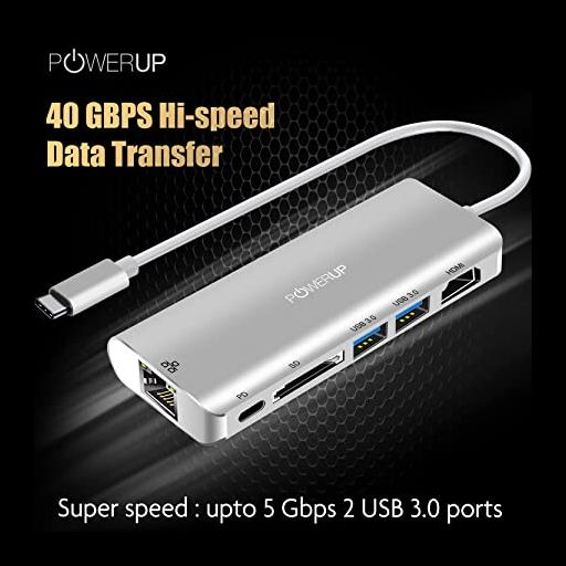 Powerup ELITE PLUS U SB-C HUB 6IN1 (HDMI-LAN)