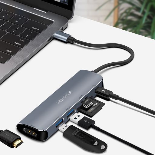 Powerup ELITE PLUS USB-C HUB 6IN1 (HDMI-LAN)