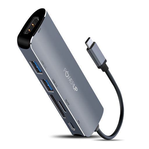 Powerup ELITE PLUS USB-C HUB 6IN1 (HDMI-LAN)