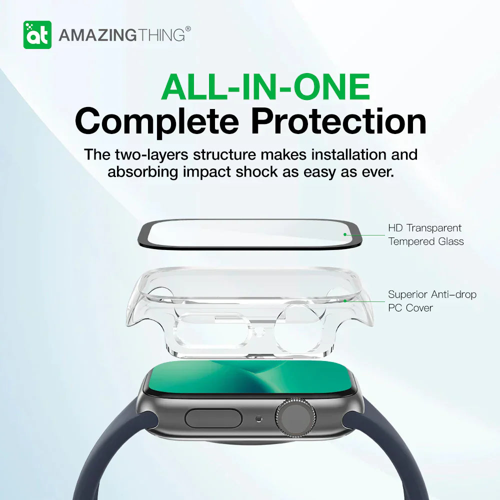 AmazingThing Marsix Case for Apple Watch 8 45mm - Clear