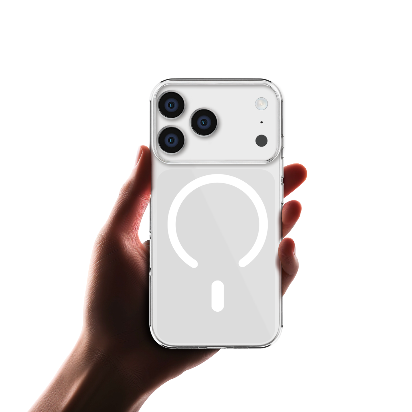 Gripp CLEAR MAGSAFE Case for Apple iPhone 17 Pro Max (6.9") with White Ring - Clear