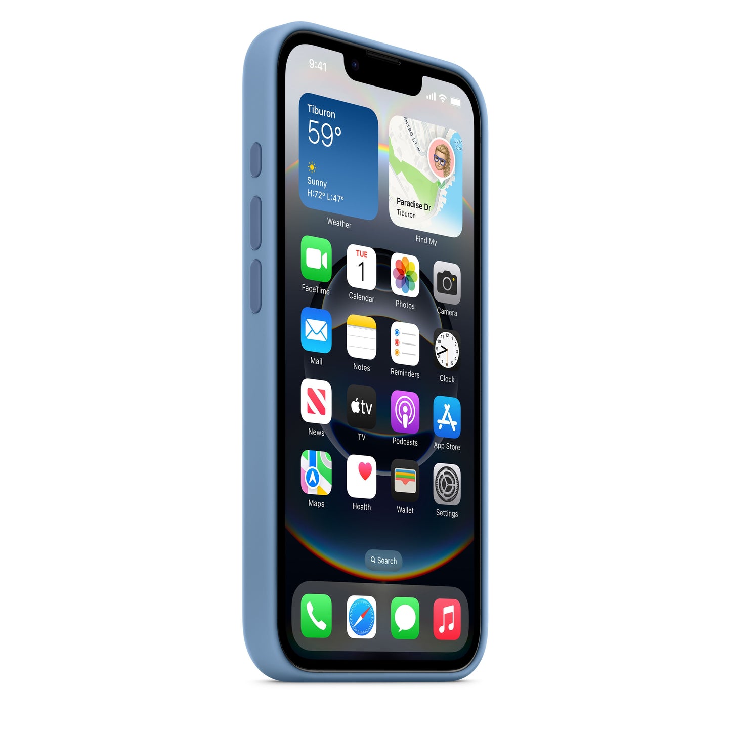 iPhone 16e Silicone Case  Winter Blue