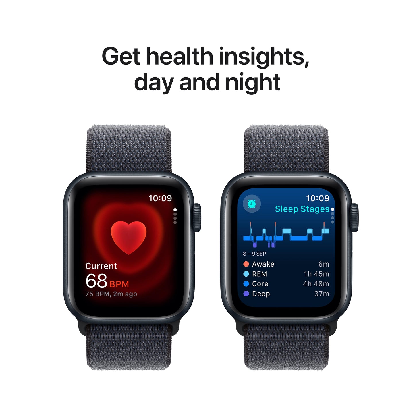 Apple Watch SE GPS + Cellular 40mm Midnight Aluminium Case with Ink Sport Loop