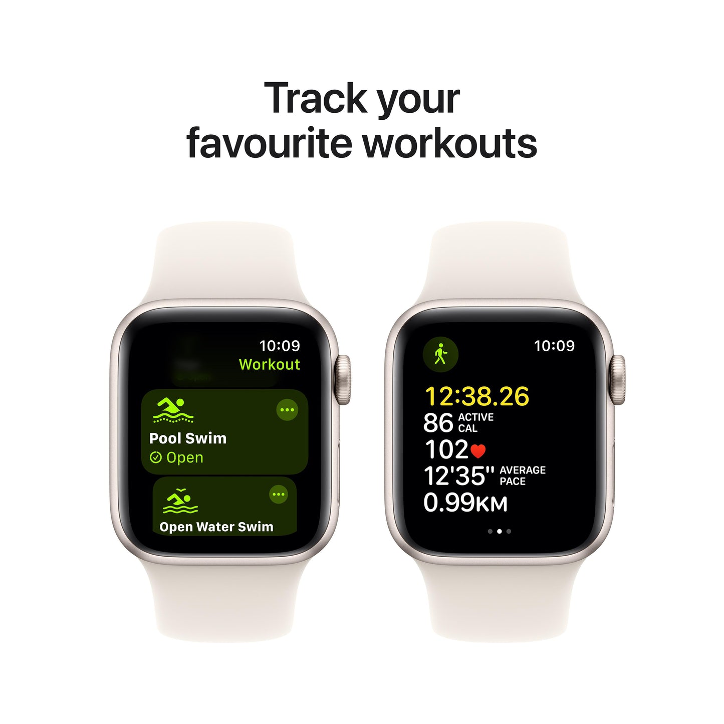 Apple Watch SE GPS + Cellular 40mm Starlight Aluminium Case with Starlight Sport Band - S/M