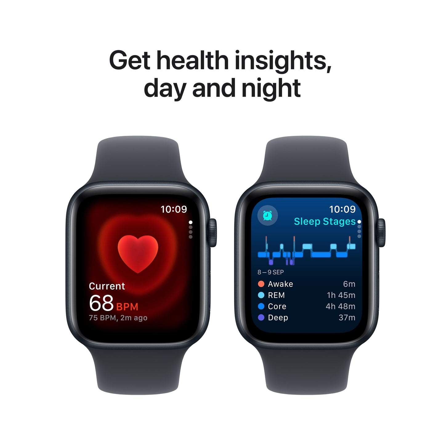 Apple Watch SE GPS + Cellular 44mm Midnight Aluminium Case with Midnight Sport Band - S/M