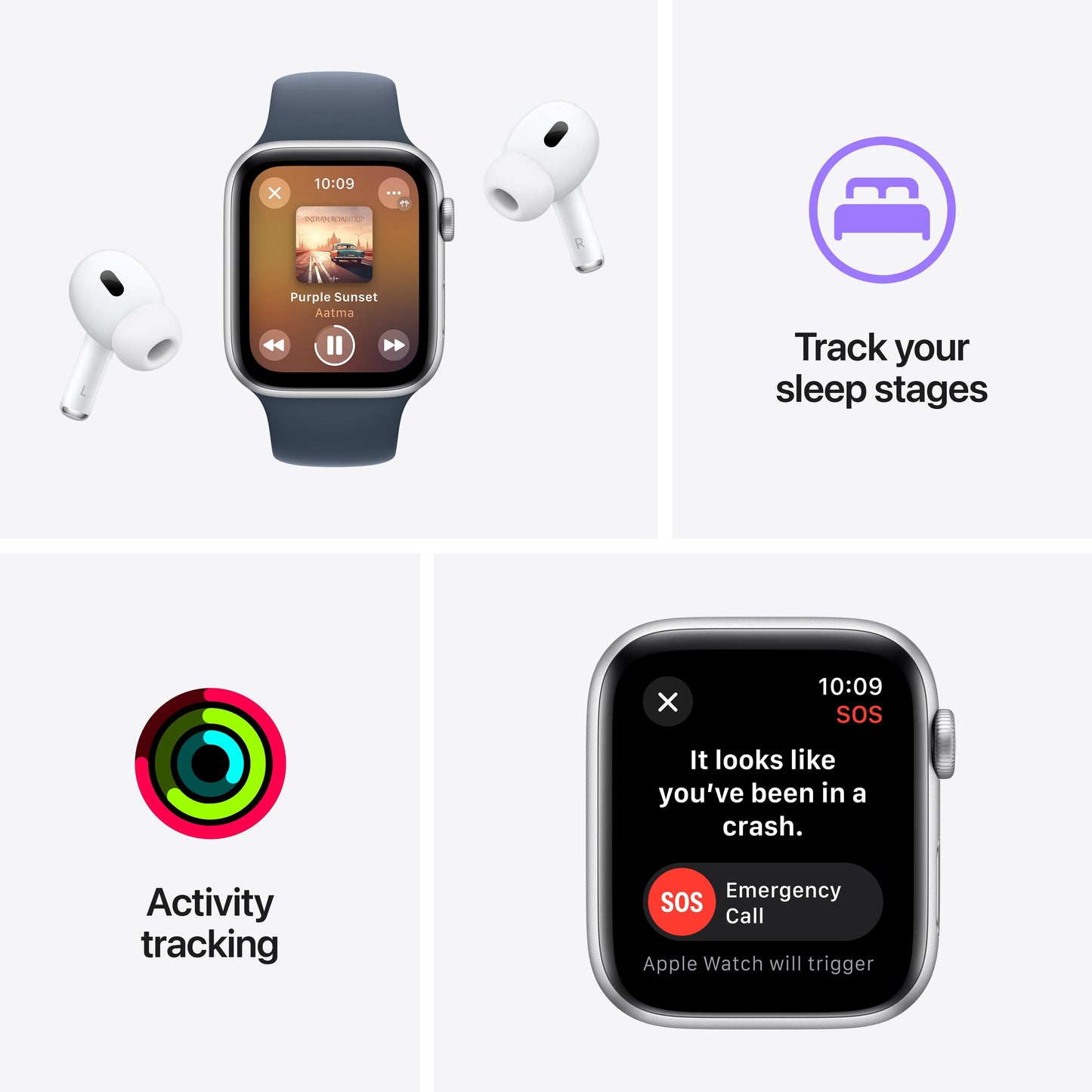Apple Watch SE GPS 40mm Starlight Aluminium Case with Starlight Sport Loop