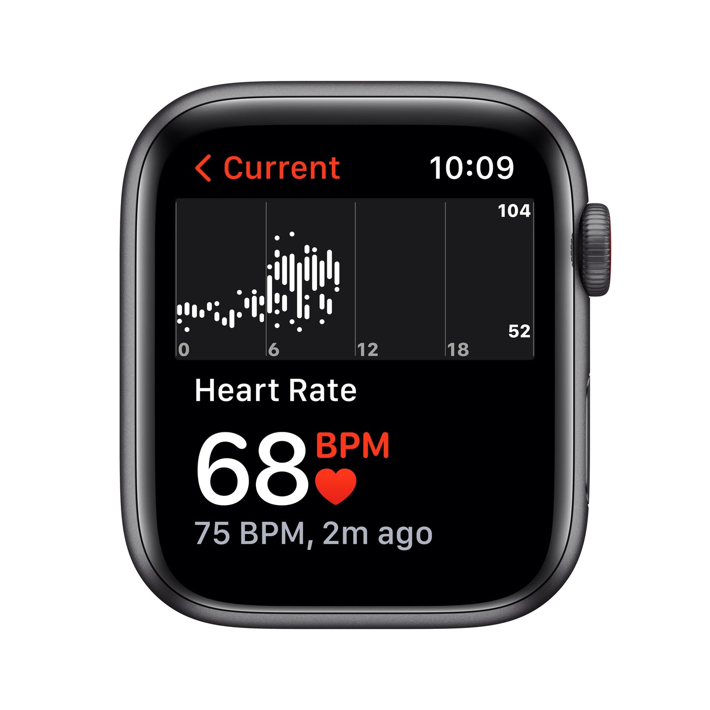 Apple Watch Nike SE GPS + Cellular, 44mm Space Grey Aluminium Case with Anthracite/Black Nike Sport Band - Regular