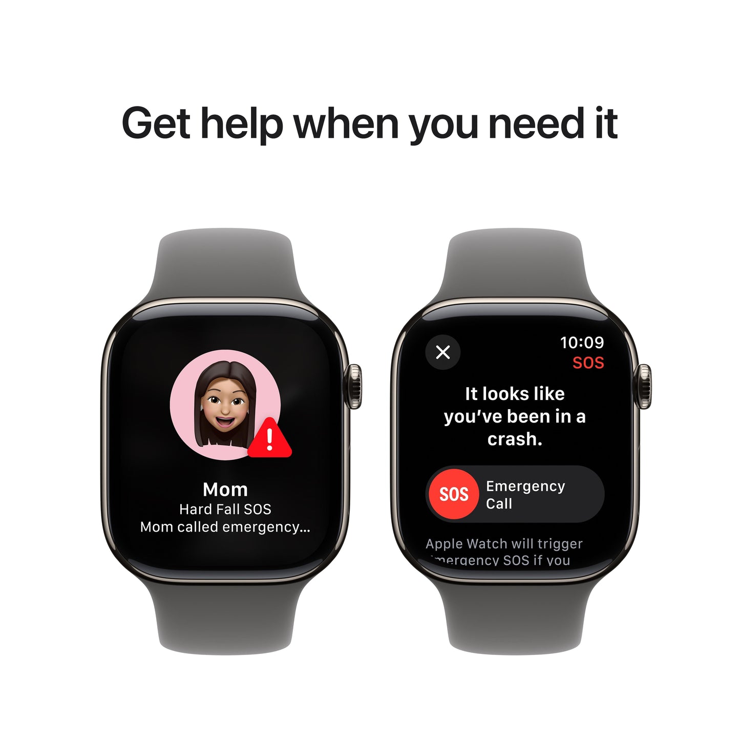 Apple Watch Series 10 GPS + Cellular 46mm Natural Titanium Case with Stone Grey Sport Band - S/M