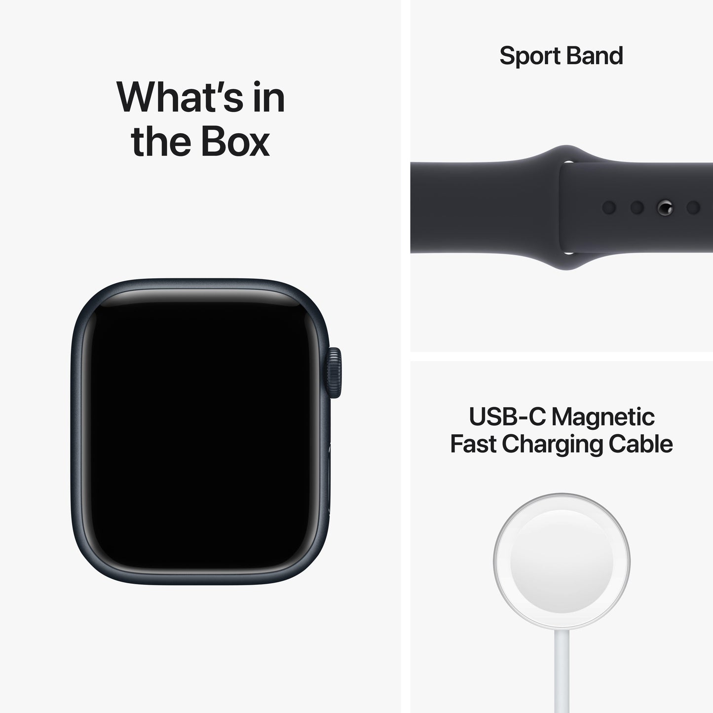 Apple Watch Series 8 GPS + Cellular 45mm Midnight Aluminium Case with Midnight Sport Band - Regular