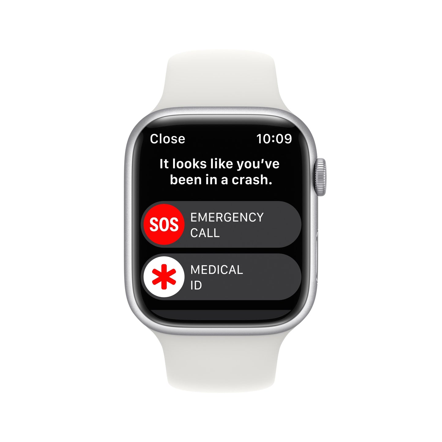 Apple Watch Series 8 GPS + Cellular 45mm Silver Aluminium Case with White Sport Band - Regular