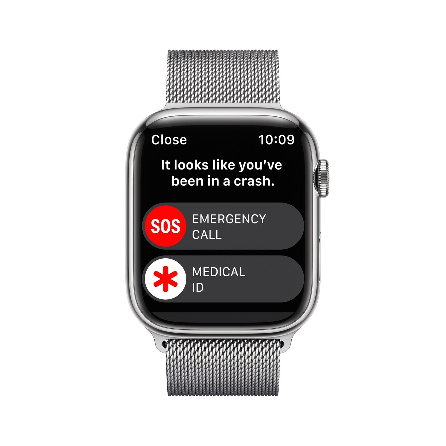 Apple Watch Series 8 GPS + Cellular 45mm Silver Stainless Steel Case with Silver Milanese Loop