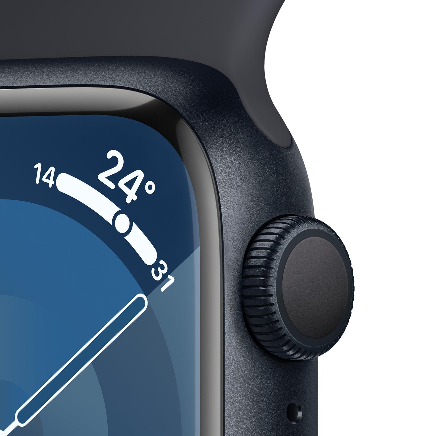Apple Watch Series 9 GPS 41mm Midnight Aluminium Case with Midnight Sport Band - S/M