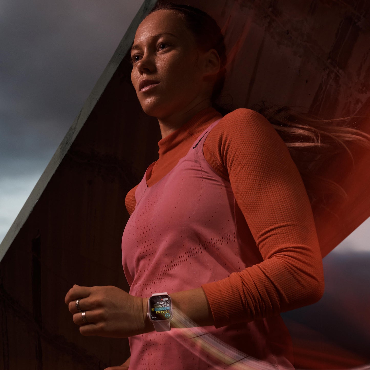 Apple Watch Series 9 GPS 41mm Pink Aluminium Case with Light Pink Sport Band - M/L