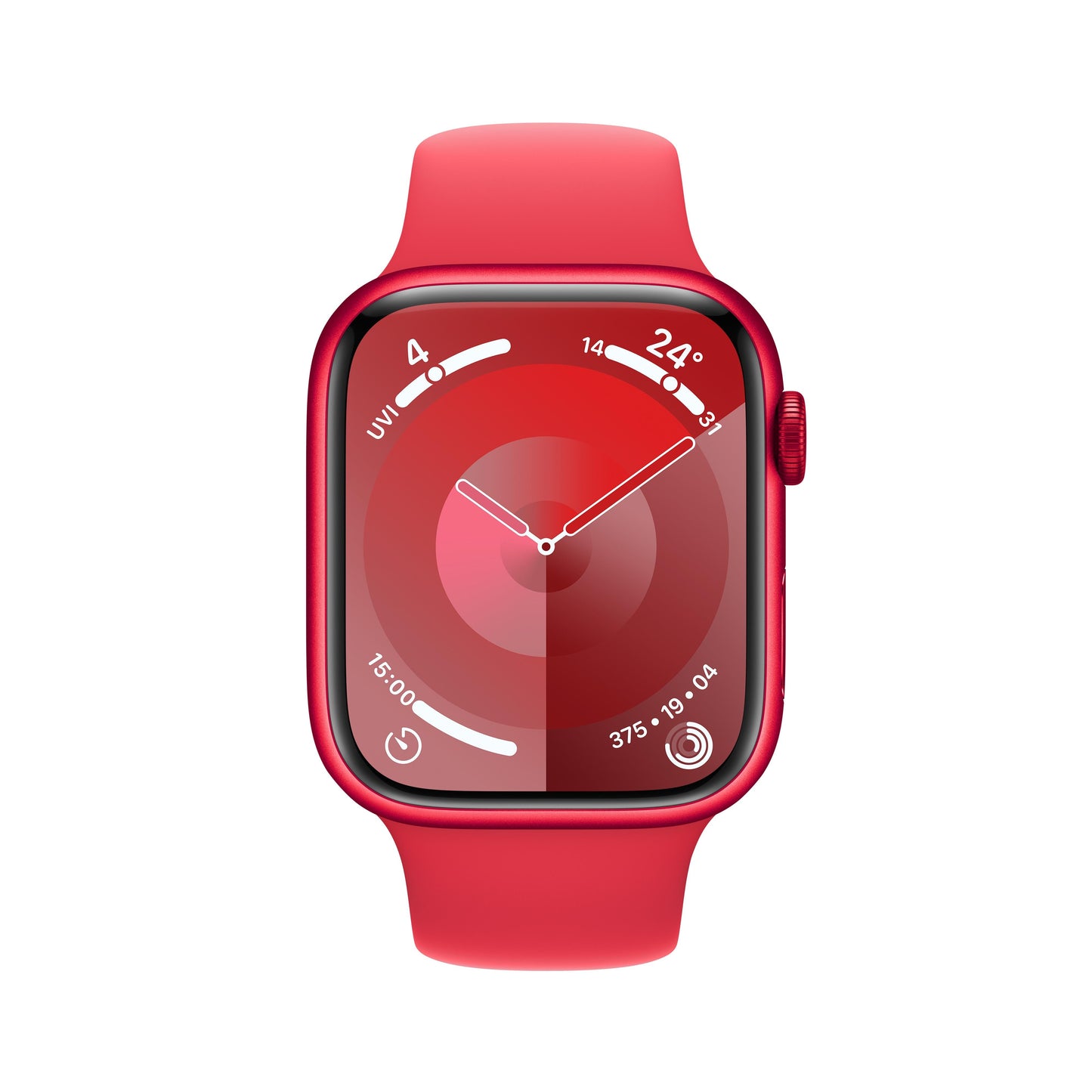 Apple Watch Series 9 GPS 45mm (PRODUCT)RED Aluminium Case with (PRODUCT)RED Sport Band - S/M