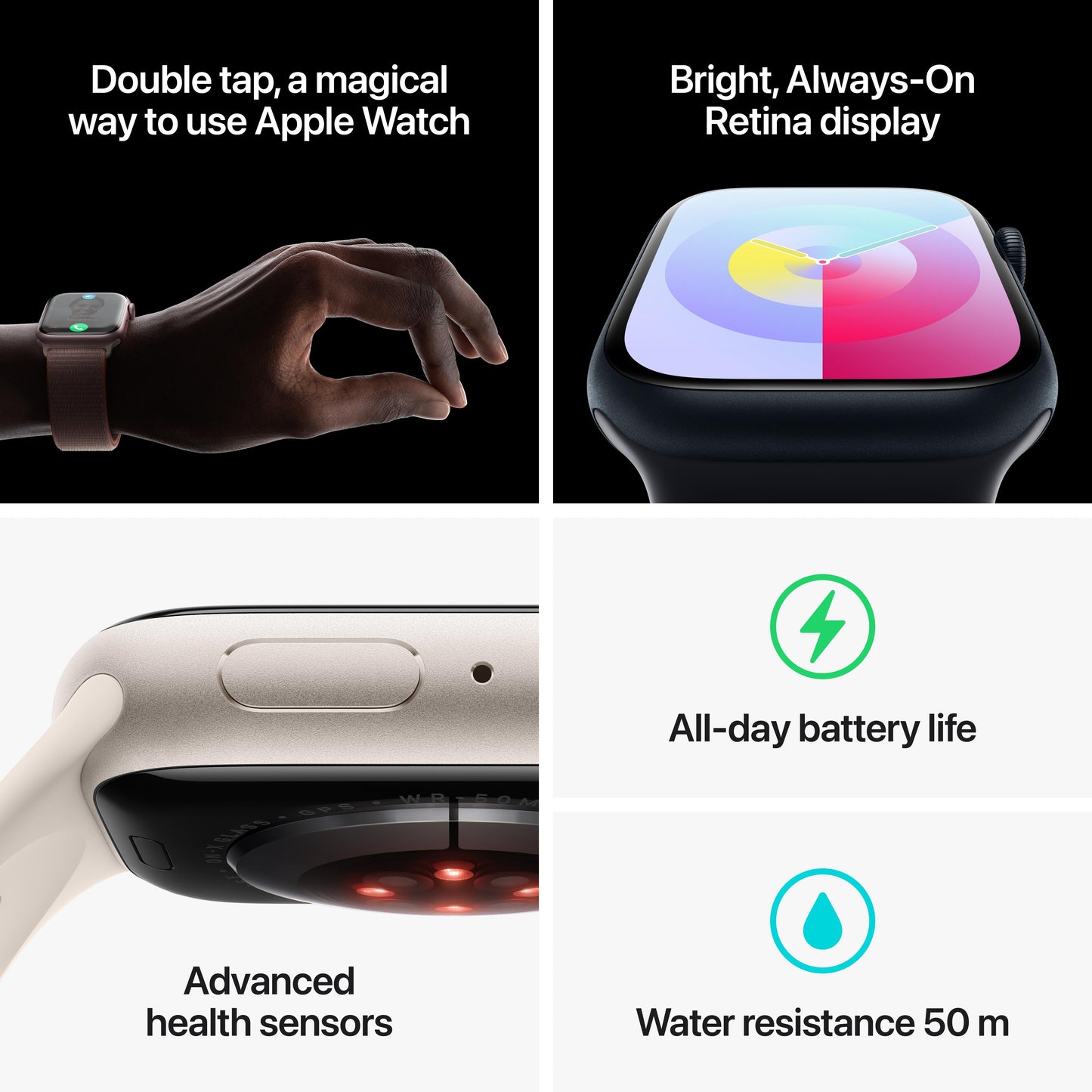 Apple Watch Series 9 GPS 45mm Pink Aluminium Case with Light Pink Sport Loop