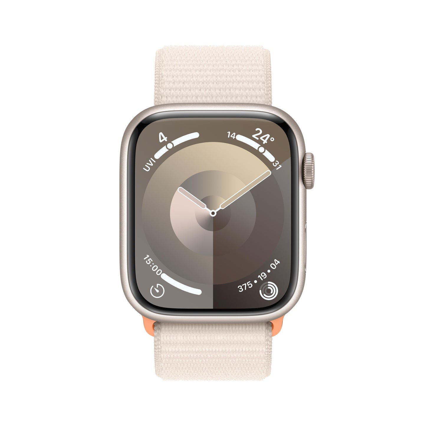 Apple Watch Series 9 GPS 45mm Starlight Aluminium Case with Starlight Sport Loop