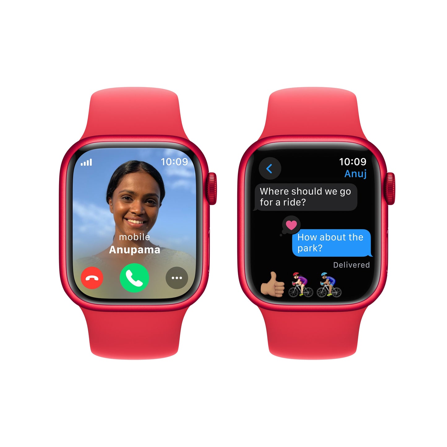 Apple Watch Series 9 GPS + Cellular 41mm (PRODUCT)RED Aluminium Case with (PRODUCT)RED Sport Band - M/L