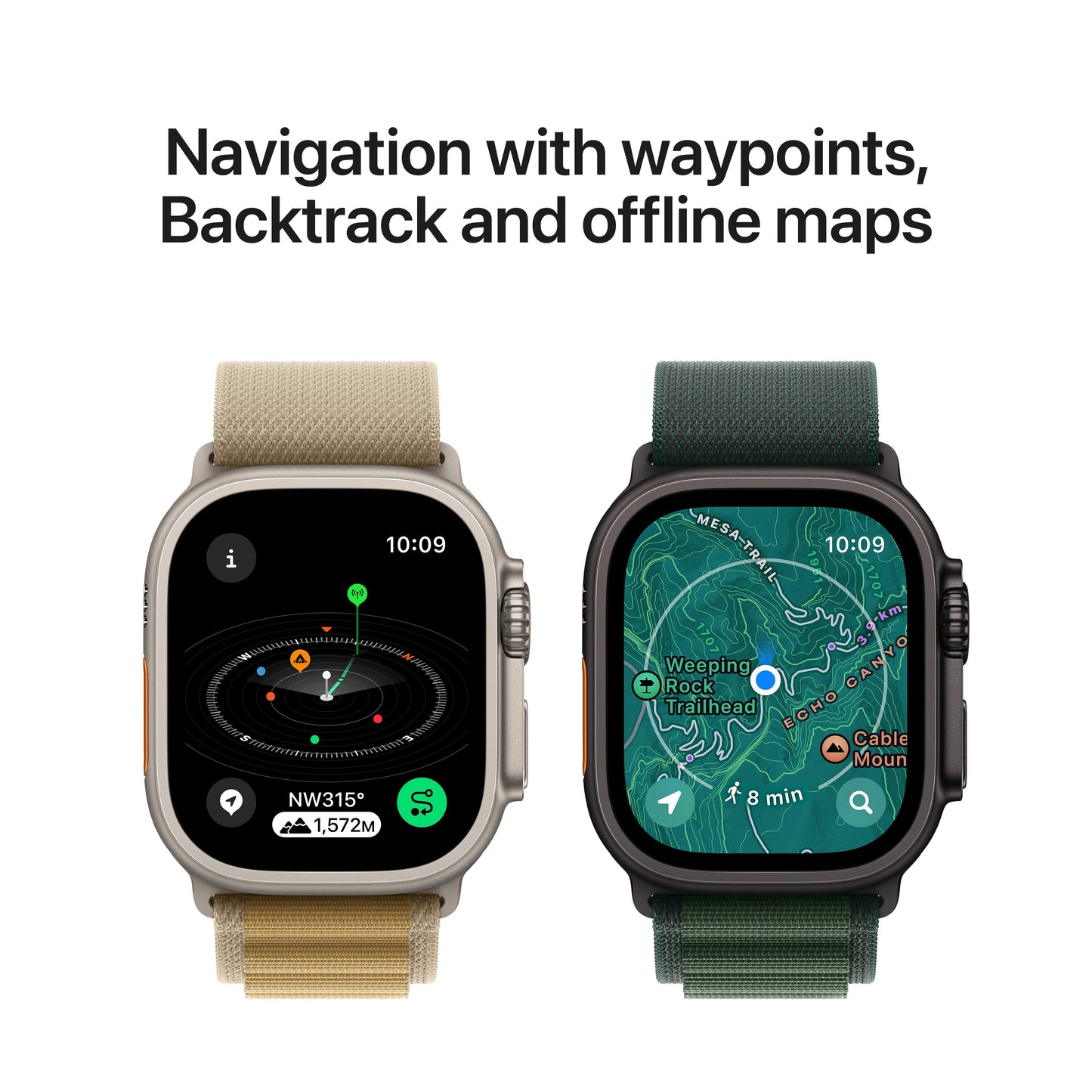 Apple Watch Ultra 2 GPS + Cellular 49mm Natural Titanium Case with Natural Titanium Milanese Loop - Large